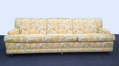 Vintage Mid-Century Modern MARGE CARSON Floral Design SOFA Couch MAD MEN ERA