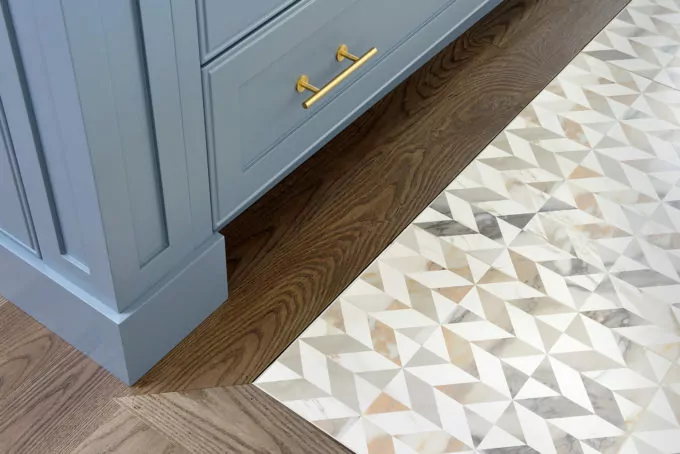 Thornhill Kitchen Wooden Porcelain Tile Floor Design