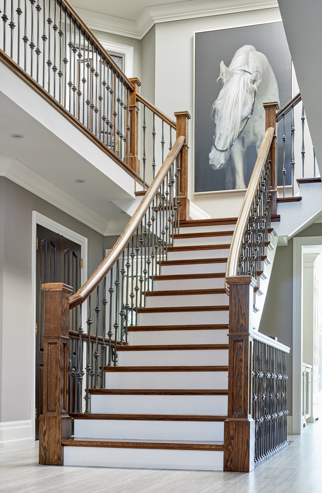 Vaughan Renovation Elegant Stairway Design