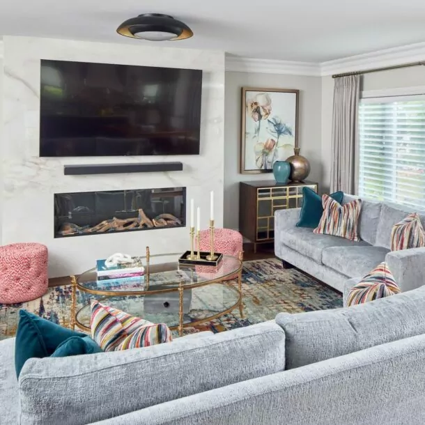 Woodbridge Renovation Decor Luxe Family Room Interior Design