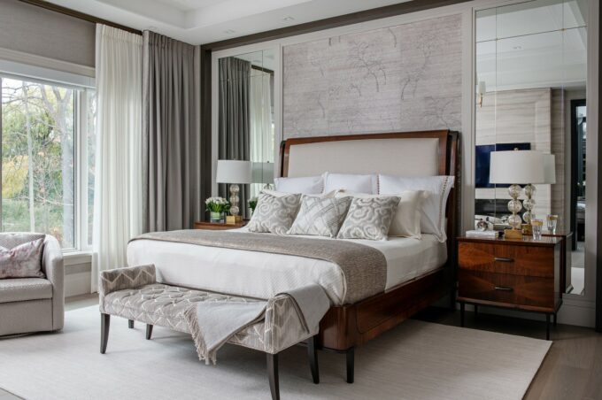 Oakville Dream Home Luxe Master Bedroom Interior Design