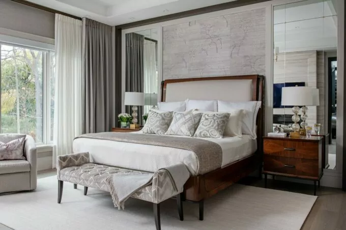 Oakville Dream Home Luxe Master Bedroom Interior Design