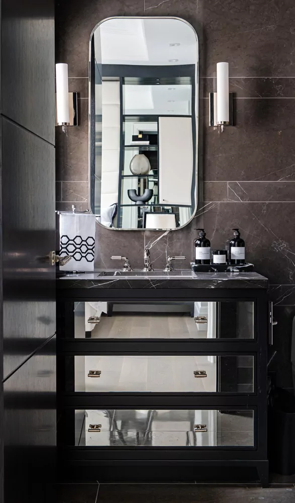 Oakville Dream Home Luxe Powder Room Design